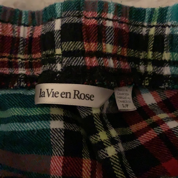 Garage + LaVieEnRose plaid flannel pj bottom pants bundle - Picture 3 of 5
